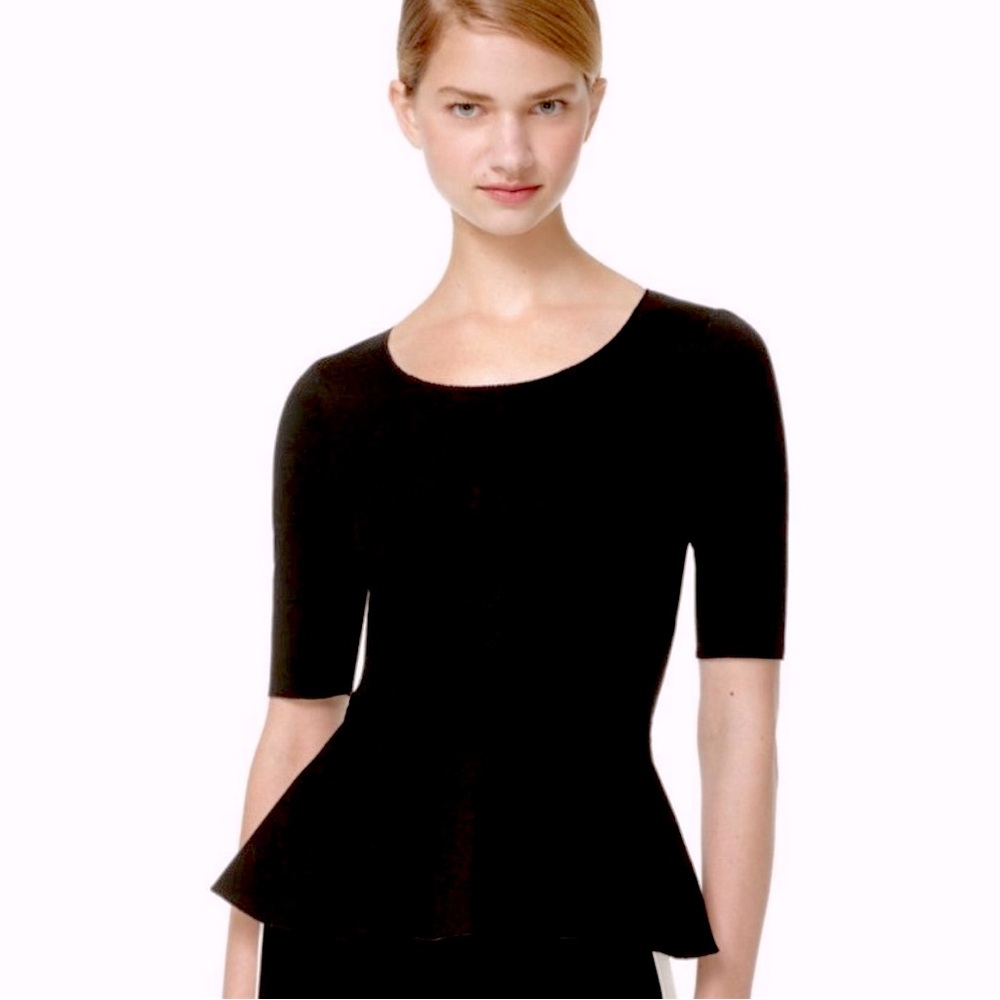 Babaton by Aritzia Peplum Top Black Size 2 - S